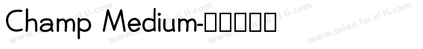 Champ Medium字体转换